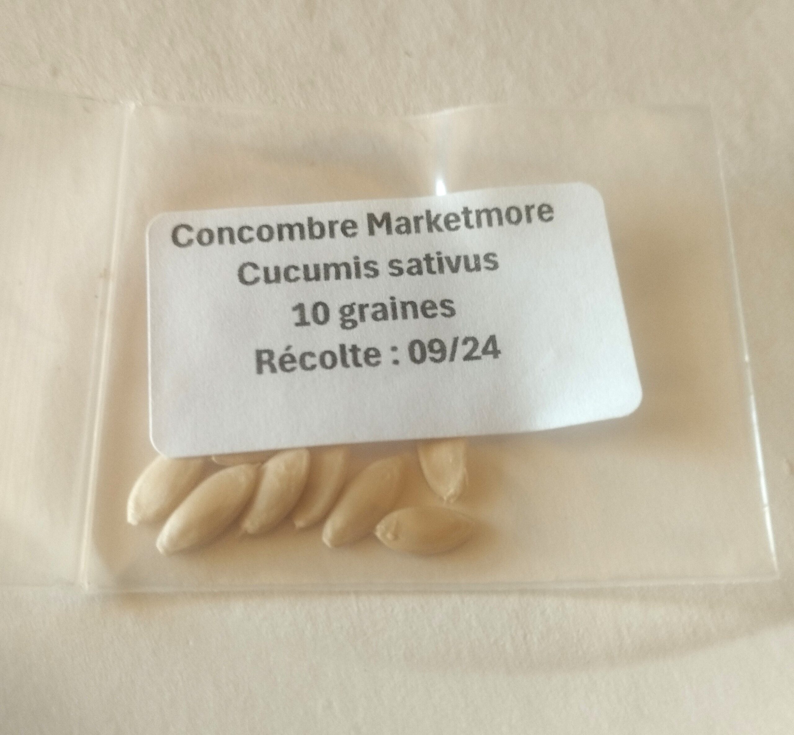 Sachet de 10 graines de concombres "Marketmore" – Récolte 2024